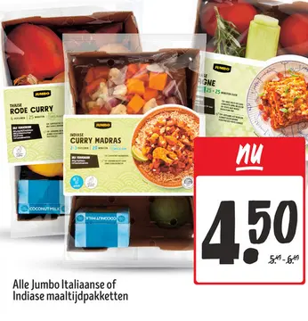 Aanbieding: Alle Jumbo Italiaanse of Indiase maaltijdpakketten