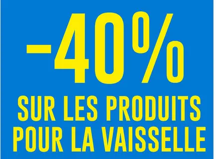 Offre: Produits pour la vaisselle