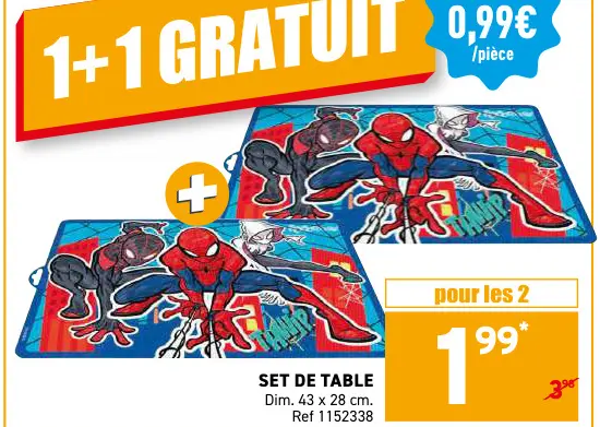 Offre: Set de table