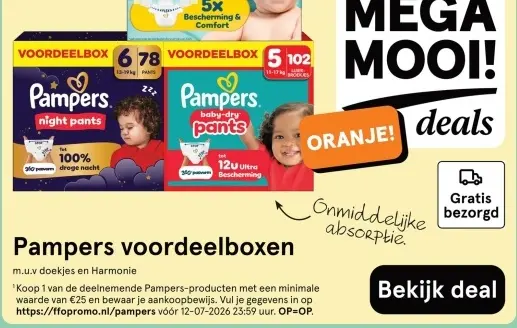 Aanbieding: Pampers voordeelboxen