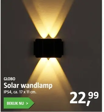 Aanbieding: Solar wandlamp