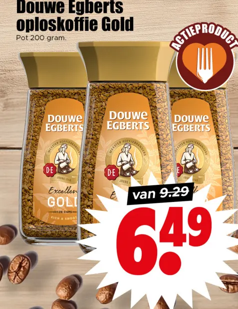 Aanbieding: oploskoffie Gold