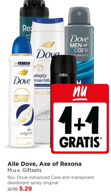 Aanbieding: Alle Dove, Axe of Rexona