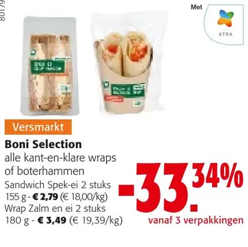 Aanbieding: Alle kant-en-klare wraps of boterhammen