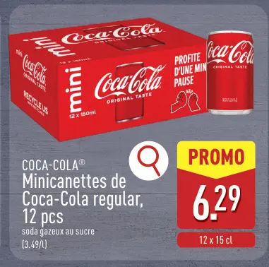 Offre: Minicanettes de Coca-Cola regular