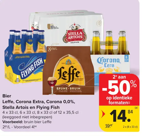 Promotie: Bier Leffe, Corona Extra, Corona 0,0%, Stella