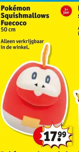 Aanbieding: Pokémon Squishmallows Fuecoco