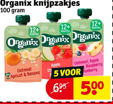 Aanbieding: Organix knijpzakjes