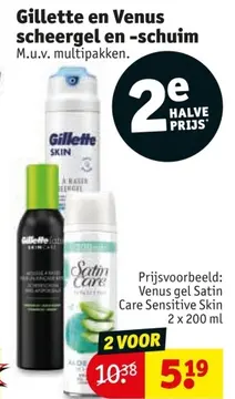 Aanbieding: Gillette en Venus scheergel en -schuim