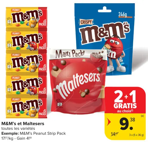 Offre: M&M's et Maltesers