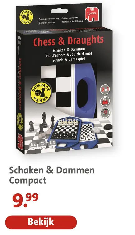 Aanbieding: Schaken & Dammen Compact