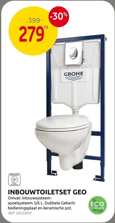 Promotie: Inbouwtoiletset geo