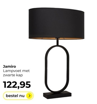 Aanbieding: Jamiro Lampvoet met zwarte kap