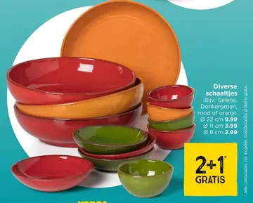 Aanbieding: Diverse schaaltjes