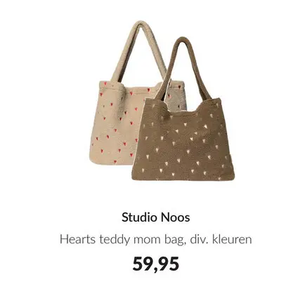 Aanbieding: Hearts teddy mom bag