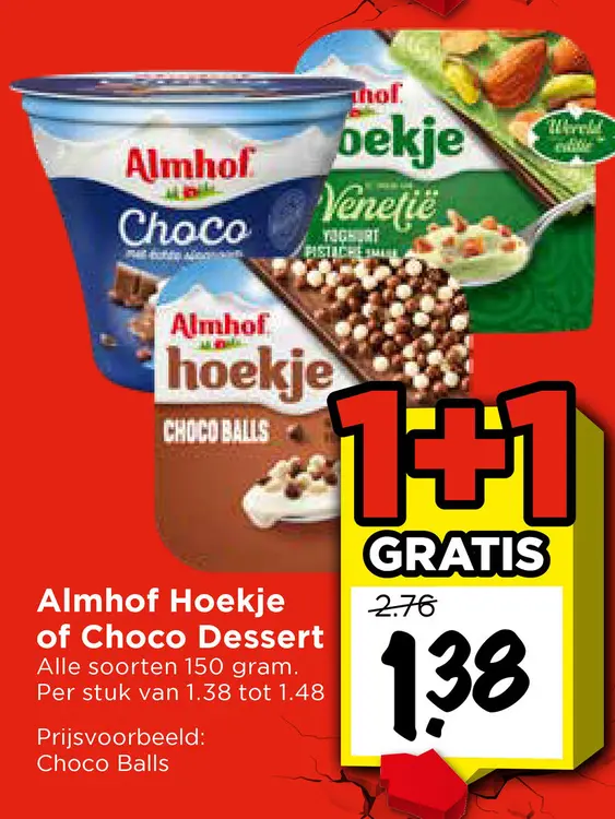 Aanbieding: Hoekje of Choco Dessert