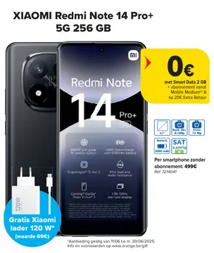 Aanbieding: Redmi Note 14 Pro+ 5G 256 GB