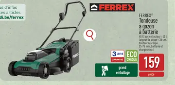 Offre: Tondeuse à gazon à batterie