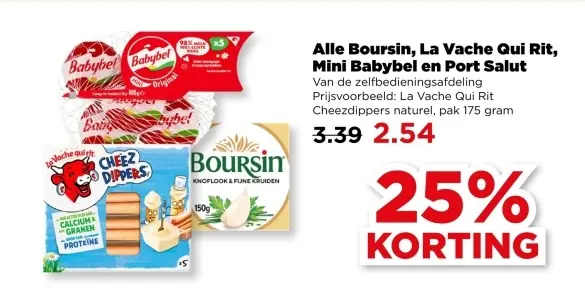Aanbieding: Boursin, La Vache Qui Rit, Mini Babybel en Po