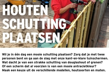 Aanbieding: HOUTEN SCHUTTING PLAATSEN