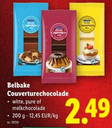 Promotie: Belbake Couverturechocolade