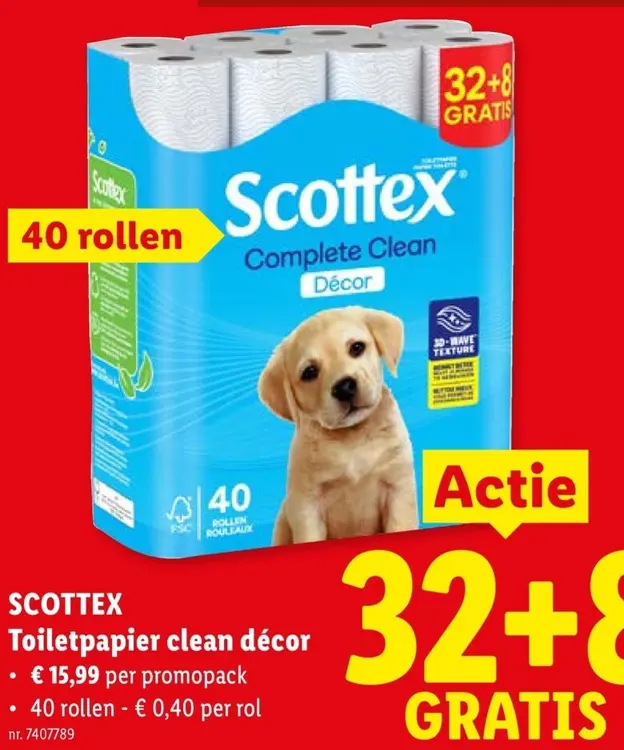 Promotie: Toiletpapier clean décor