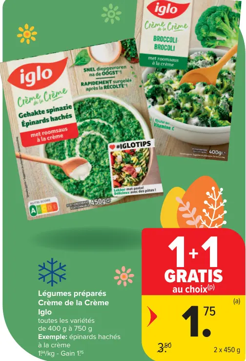 Offre: Légumes préparés Crème de la Crème