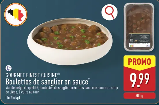 Offre: Boulettes de sanglier en sauce