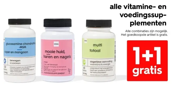 Aanbieding: alle vitamine- en voedingssupplementen