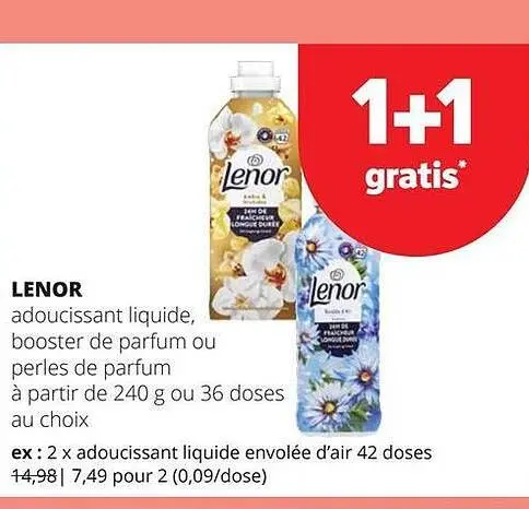 Offre: Adoucissant liquide, booster de parfum ou perles de parfum