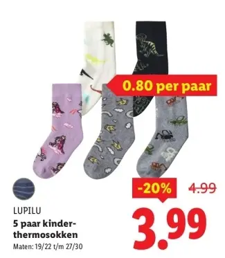 Aanbieding: kinder-thermosokken