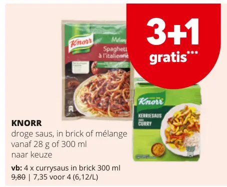 Promotie: Droge saus, in brick of mélange