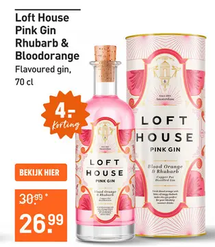 Aanbieding: Loft House Pink Gin Rhubarb & Bloodorange