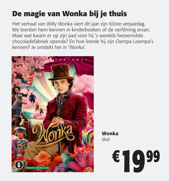Aanbieding: Wonka dvd