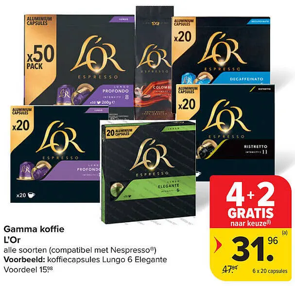 Aanbieding: Gamma koffie L'Or
