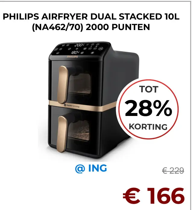 Aanbieding: Airfryer dual stacked