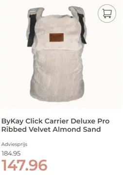Aanbieding: ByKay Click Carrier Deluxe Pro Ribbed Velvet 