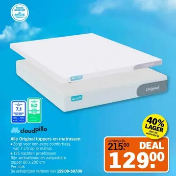 Aanbieding: Alle Original toppers en matrassen
