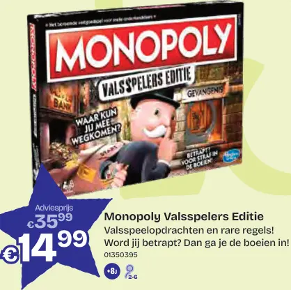 Promotie: Monopoly Valsspelers Editie