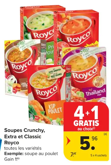 Offre: Soupes Crunchy, Extra et Classic