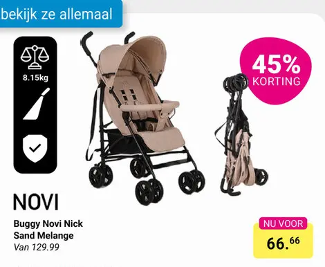 Aanbieding: Buggy Novi Nick Sand Melange