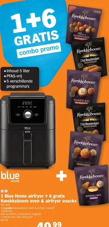 Promotie: Blue Home airfryer + Kwekkeboom oven & airfry