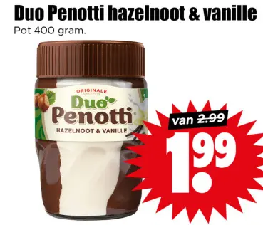 Aanbieding: Duo Penotti hazelnoot & vanille