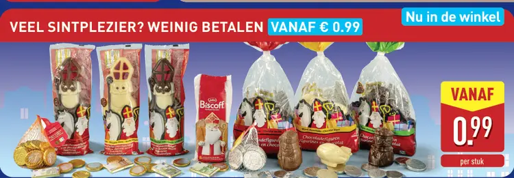 Promotie: Sinterklaas chocoladefiguren en munten