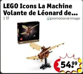 Offre: LEGO Icons La Machine Volante de Léonard de vinci