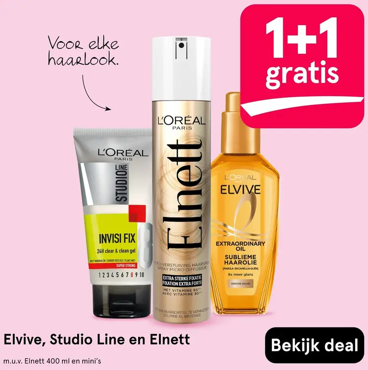 Aanbieding: Elvive, Studio Line en Elnett