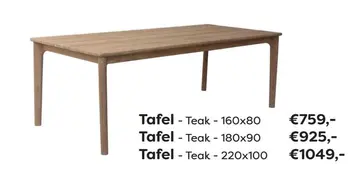 Aanbieding: Tafel - Teak