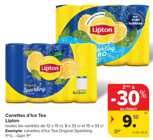 Offre: Canettes d'Ice Tea