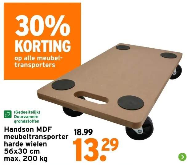 Aanbieding: MDF meubeltransporter