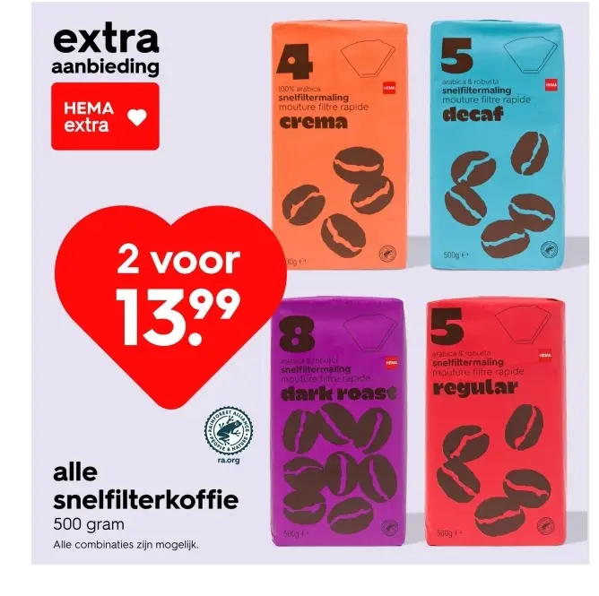 Promotie: snelfilterkoffie